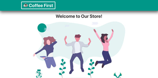 screenshot of coffee first website