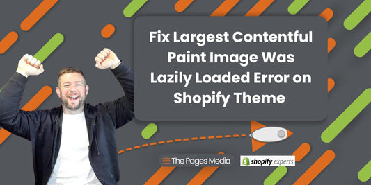 Taylor wearing black jacket, white shirt with arms in the air. Text: Fix Largest Contentful Paint Image was Lazily Loaded Error on Shopify Theme. 