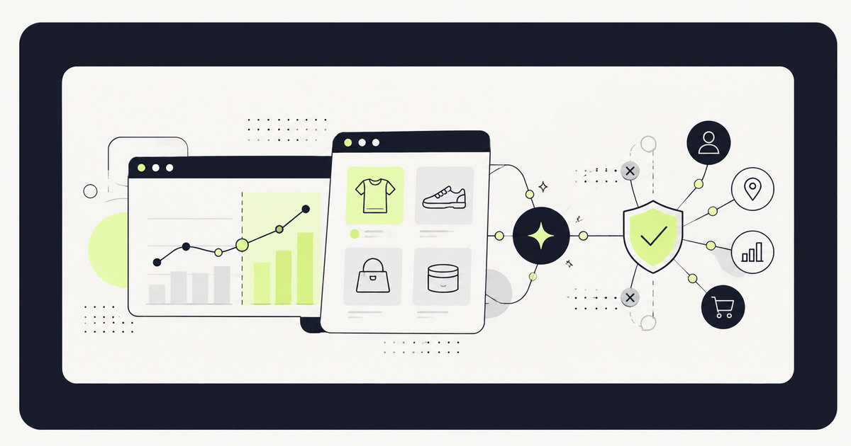 graphic showing bar charts and products