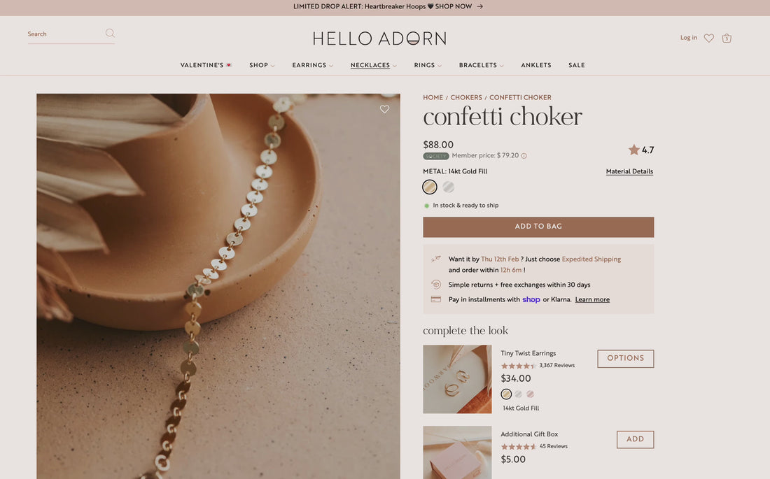 Hello Adorn bundle page